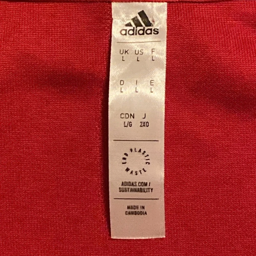 Adidas Areoready Entrada 22 Training Top Football/Soccer Red Men’s size L NWT